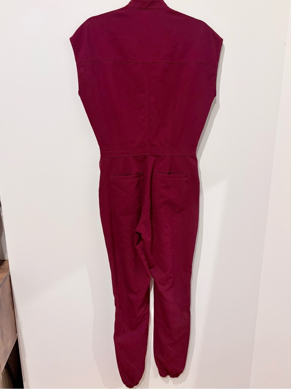 FIGS Rafaela Jogger Scrubs Burgundy Jumpsuit - Picture 4 of 8